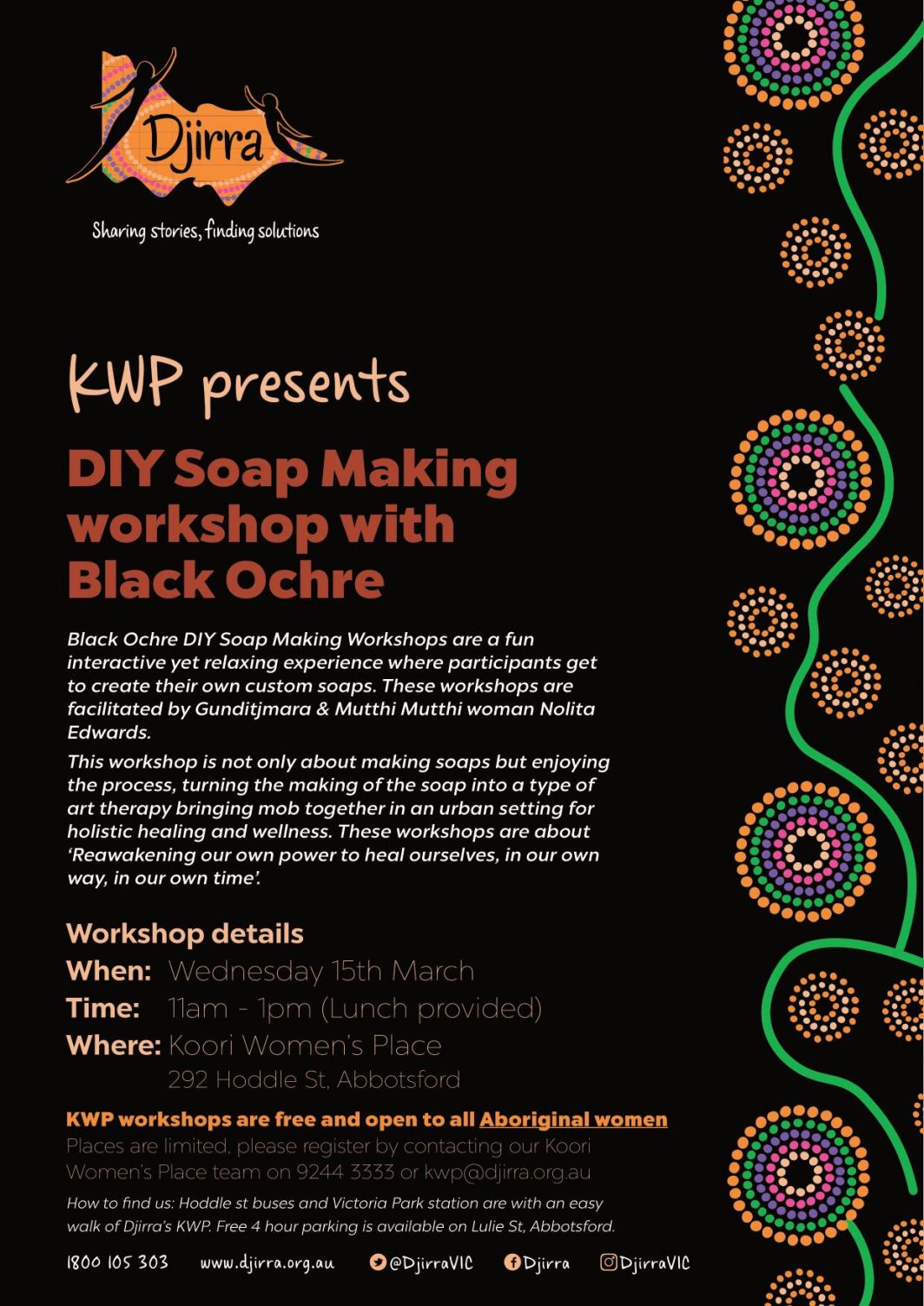 DIY Soap Making with Black Ochre Abbotsford Wednesday 15th