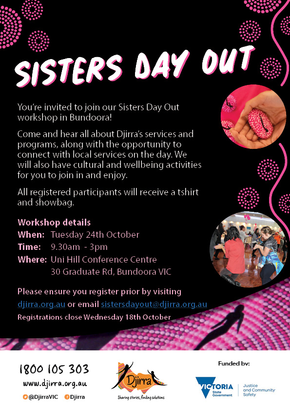 Sisters Day Out – Tuesday 24th October – Bundoora