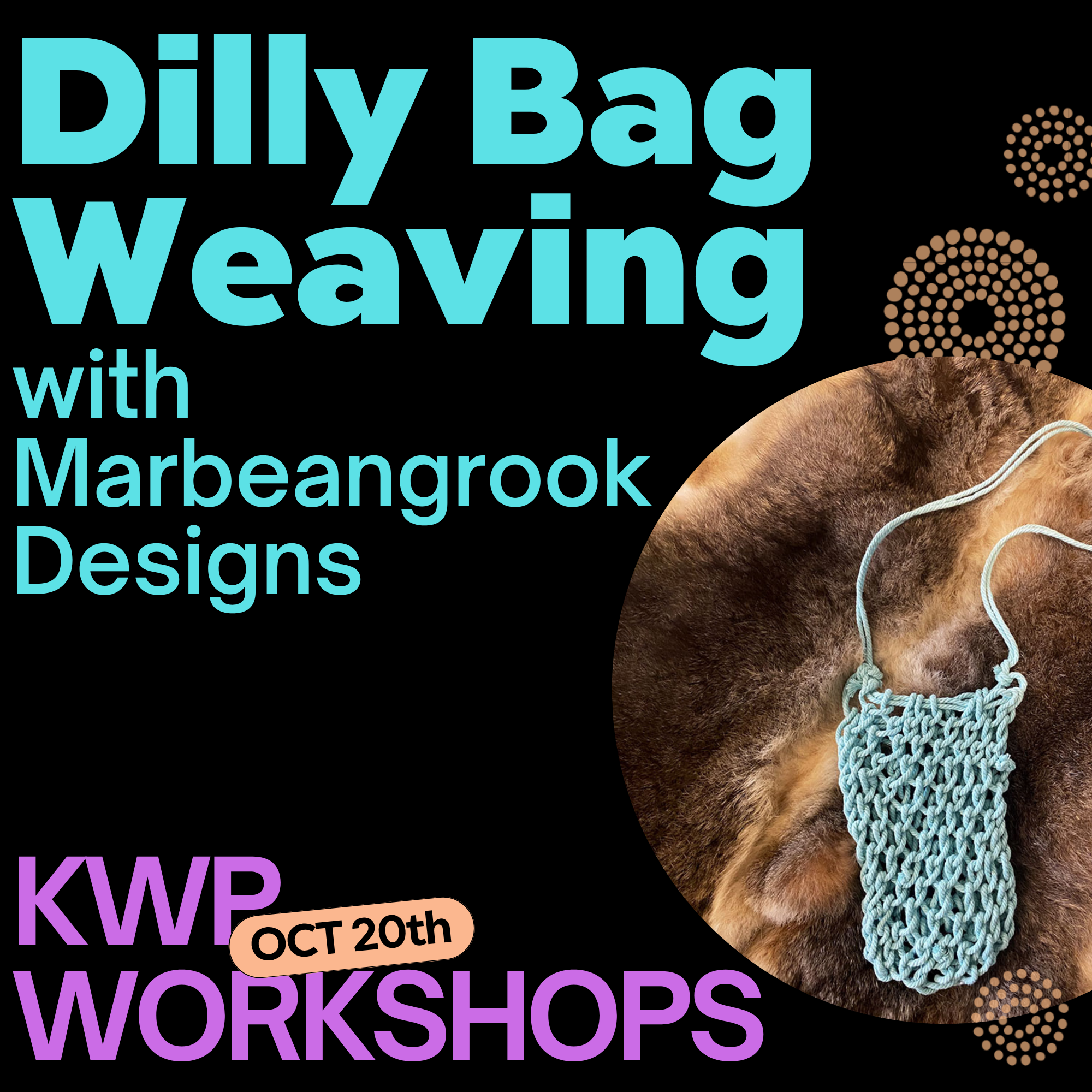 Key Tag Patterns Dilly Bag Weaving with Marbeangrook Designs - Djirra