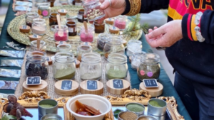 Table of various native ingredients in small jars