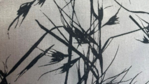 Printed native plant design on tote bag